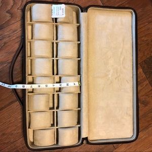 NWOT 16 luxury watch brown leather case.